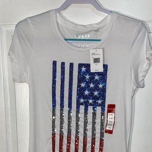 Guess Flag T Shirt NWT